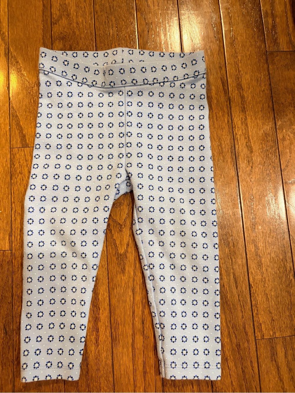 Janie and Jack Toddler Girls Light Blue Floral Print Leggings